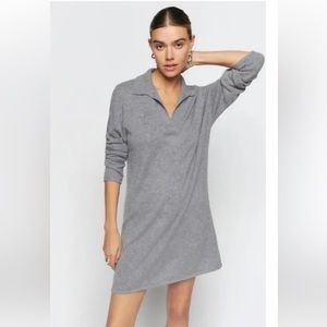 Reformation Doreen Sweater Dress in Grey